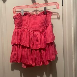 pink ruffle skirt
